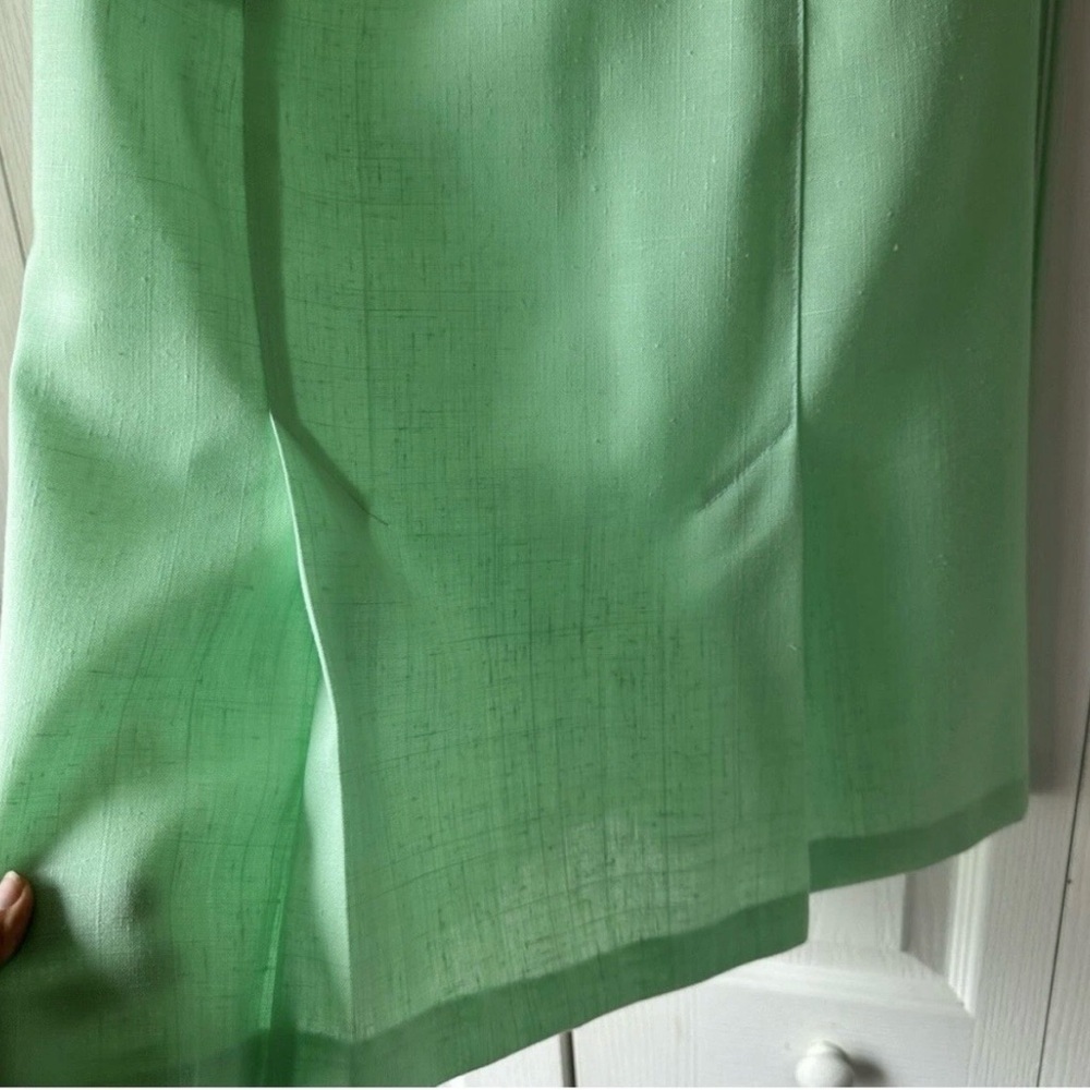 1970's 80’s Vintage Sea foam green made in USA skirt size 12 retro pockets - Picture 5 of 6